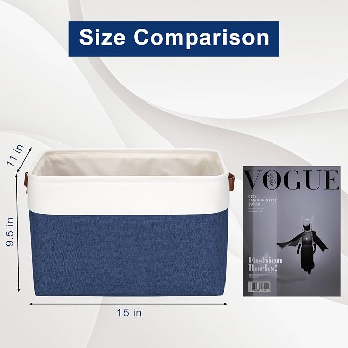 Storage Bins Large Fabric Storage Baskets - Image 3