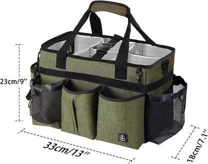 Large Cleaning Caddy Bag Built-in Sturdy Support Board, Cleaning Organizer - Image 2
