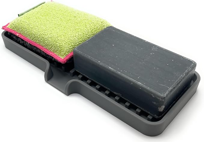 Happitasa Silicone Soap Dish Tray and Sponge Holder - Image 8