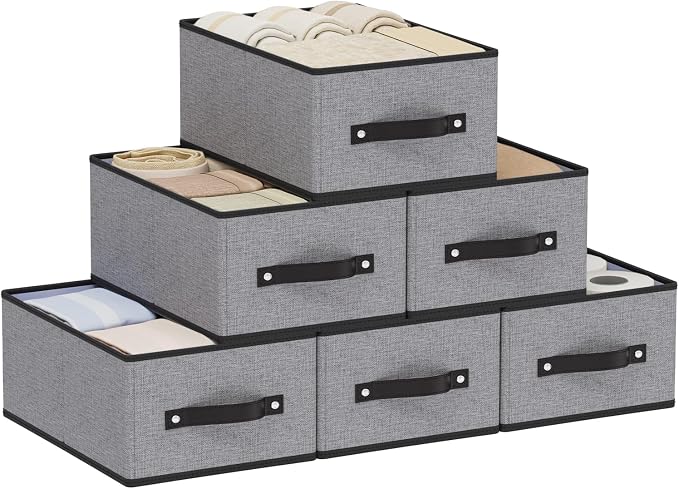 Foldable Storage Baskets, Fabric Drawer Organizers by YheenLf