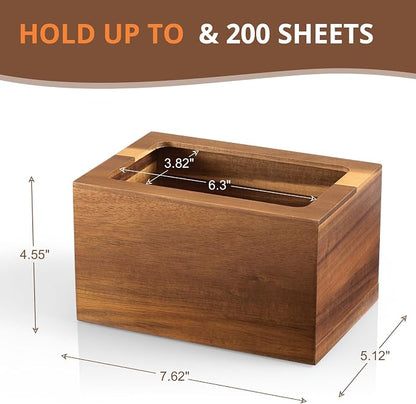 Dryer Sheet Holder, Acacia Wood Laundry Sheets Container, Laundry Room - Image 2
