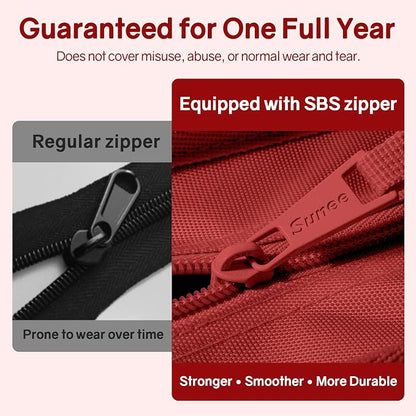 SUNEE Zippered Binder Bag with Handle, 2-Inch 3-Ring O-Ring, 500-Sheet Capacity - Image 5