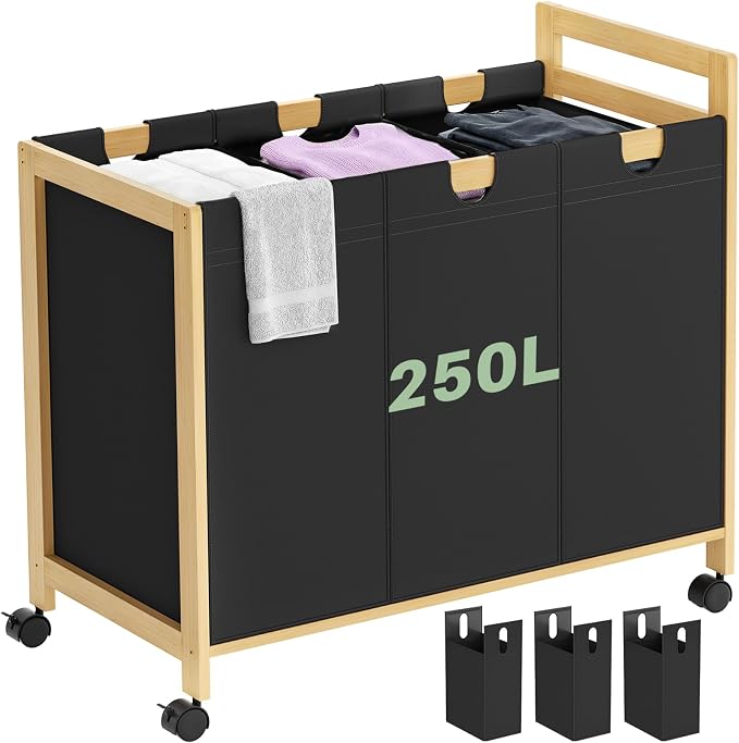 Homykic 250L Laundry Sorter Cart by Homykic