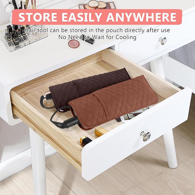 Heat Resistant Hair Tools Organizer Bag Portable Travel Storage Cover Pouch - Image 7