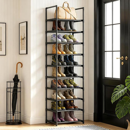 OYREL Shoe Rack, Upgrade Plus Narrow 10 Tier Shoes Organizer - Image 9