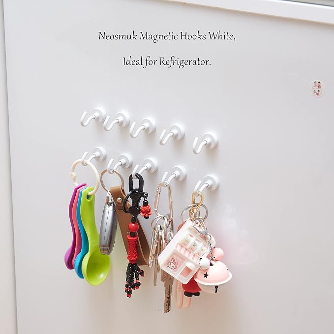 Neosmuk Magnetic Hooks, Heavy Duty 30lb+ Strong Magnet Hook - Image 3