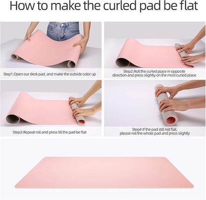 YSAGi Multifunctional Office Desk Pad, Ultra Thin Waterproof PU Leather Desk Mat - Image 8