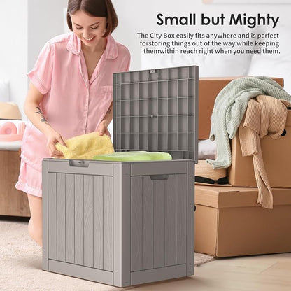 30 Gallon Outdoor Storage Box, Resin Deck Boxes Waterproof, Indoor Outdoor Bin - Image 7