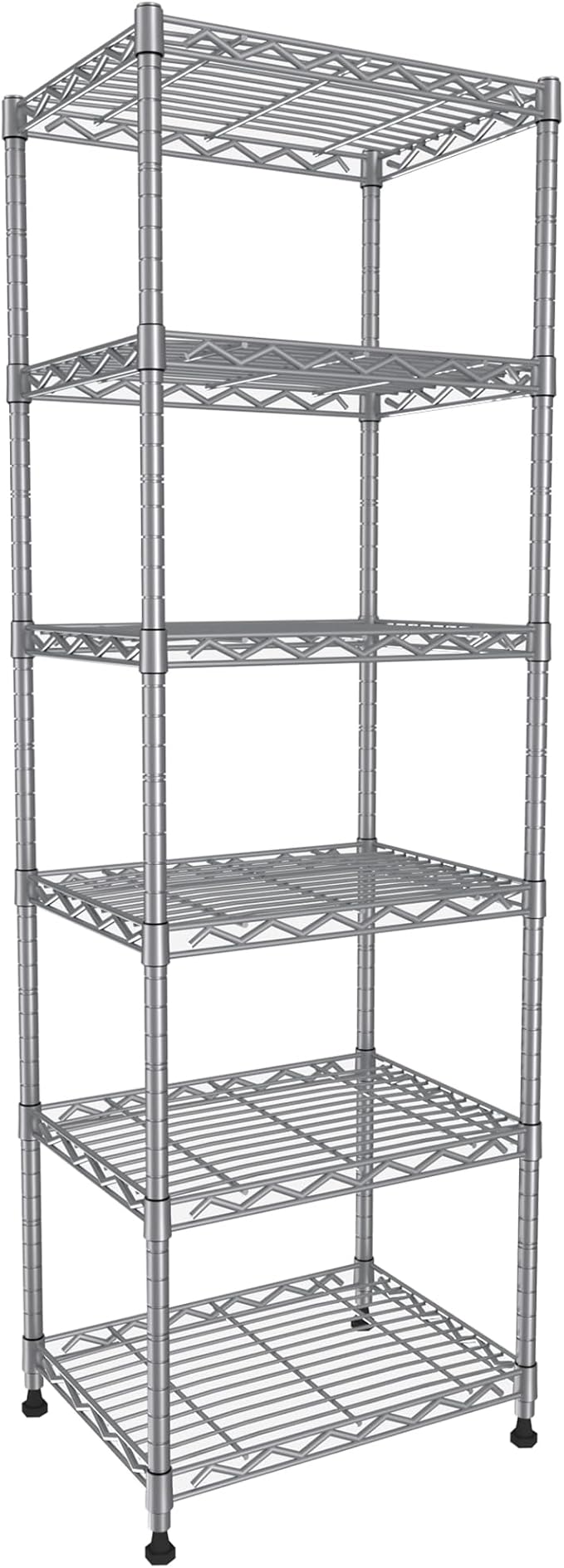 GIOTORENT 6-Tier Storage Shelves Standing Shelving Metal Units, Adjustable - Image 8