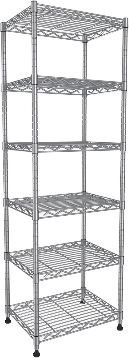 GIOTORENT 6-Tier Storage Shelves Standing Shelving Metal Units, Adjustable - Image 8