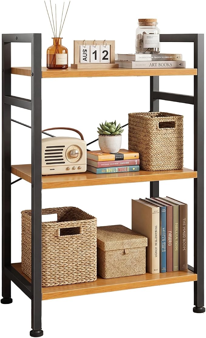 DUMOS 3 Tier Bookshelf, Home Office Bookcase Shelf Storage Organizer | Free by DumosLifestyle