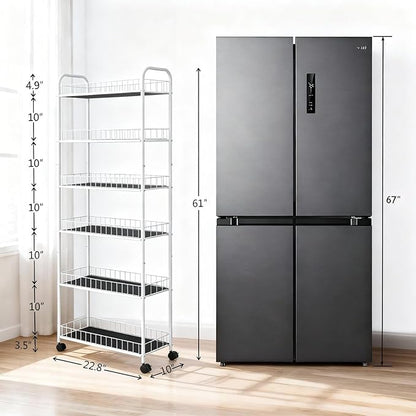10in 6 Tier Slim Storage Cart - Image 5