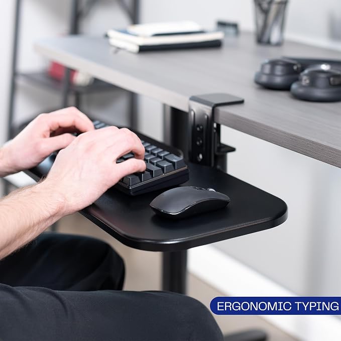 VIVO Clamp-on 23 x 10 inch Rotating Computer Keyboard and Mouse Tray, Extra - Image 7