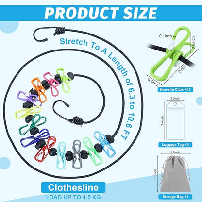 Travel Clothesline for Cruise Retractable Clothesline - Image 2