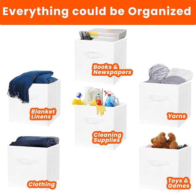 Criusia Storage Cubes, 11 Inch Cube Storage Bins - Image 4
