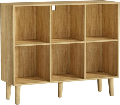 6 Cube Bookcase, Wooden Book Shelf Cube Storage Organizer - Image 6