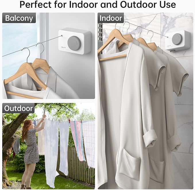 Mbillion Retractable Clothesline 13.8Ft Heavy Duty Clothes Drying Laundry Line - Image 3
