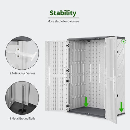 Macrout 50 Cu.Ft Plastic Outdoor Storage Cabinet - Image 7