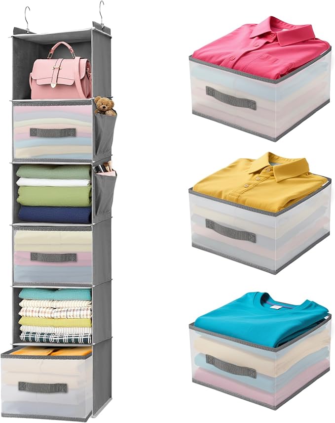 6-Shelf Hanging Closet Organizer by BIEBOS