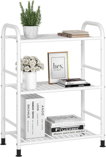 JSB 3-Tier Adjustable Shelving Unit, Heavy Duty Storage Rack Organizer Metal by HomeFurniture