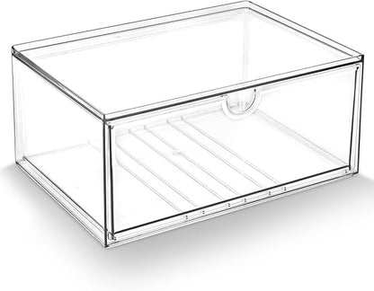 Prsildan Acrylic Makeup Organizer Stackable Clear Storage Drawers by Prsildan