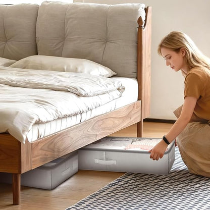 2 Pack 80L Under Bed Storage, Adjustable Height Large Storage Bins - Image 6