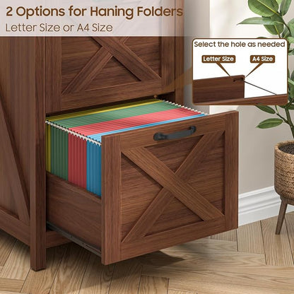 Halitaa Small Farmhouse File Cabinet - Image 6