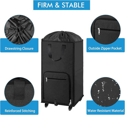 Bukere Laundry Hamper with Wheels, Large Rolling Laundry Basket with 4 Casters - Image 5