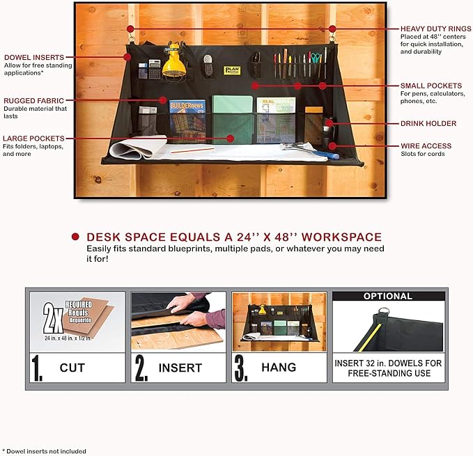 PRO WS3800 Portable Standing Desk, Storage - Image 3