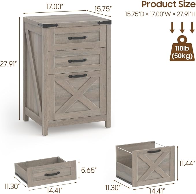 Small Farmhouse File Cabinet - Image 3