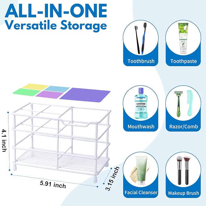 Urbanstrive 304 Stainless Steel Bathroom Toothbrush Holder Toothpaste Holder - Image 2