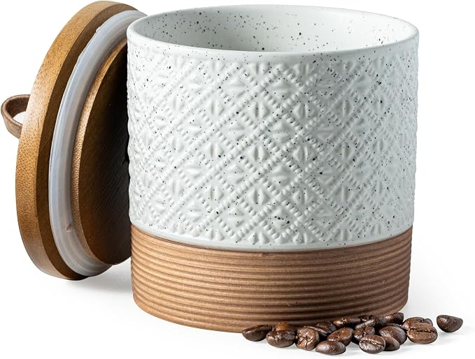 Miamolo Ceramic Jar with Lid, Coffee Canisters with Airtight Lids Kitchen Food by Miamolo