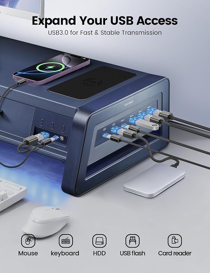 Vaydeer All-in-One Dual Monitor Stand Riser - Image 3