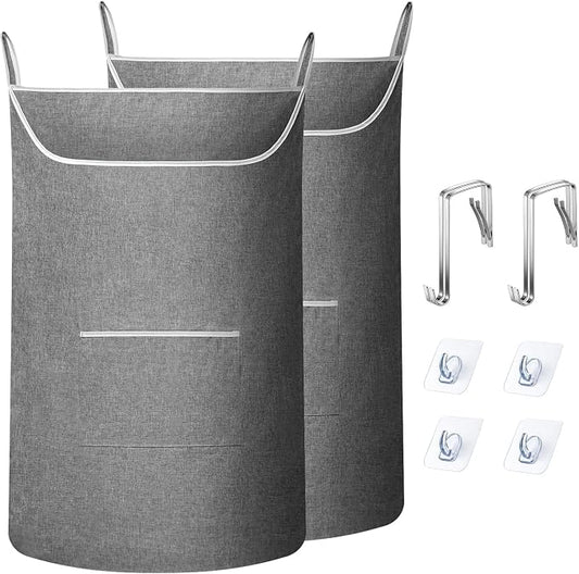 SAVERHO X-Large Door Hanging Hamper Bag, 2 Pack Large Capacity Hanging Laundry by SAVERHO