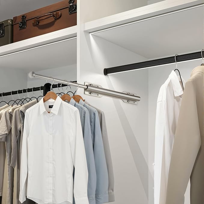 Valet Rod for Closet Pull Out, Rod for Bedroom Laundry Room Bathroom - Image 4