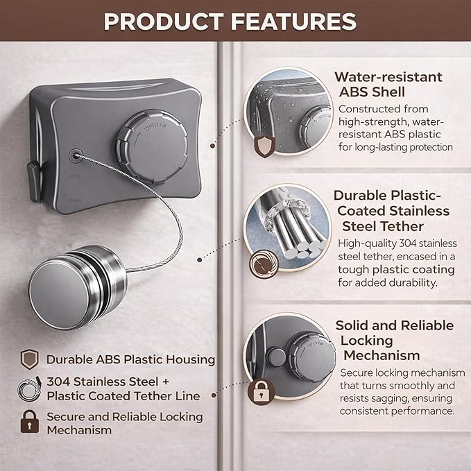 Retractable Clothesline Indoor Outdoor - Image 4