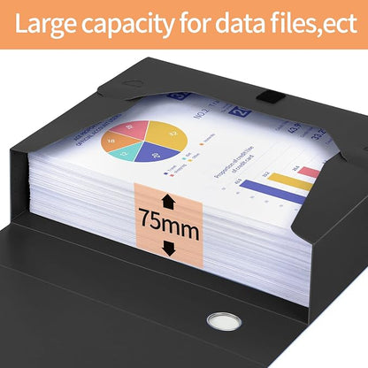 HUA JIE 4 Pack A4 Storage File Boxes Plastic Archives Cases - Image 2