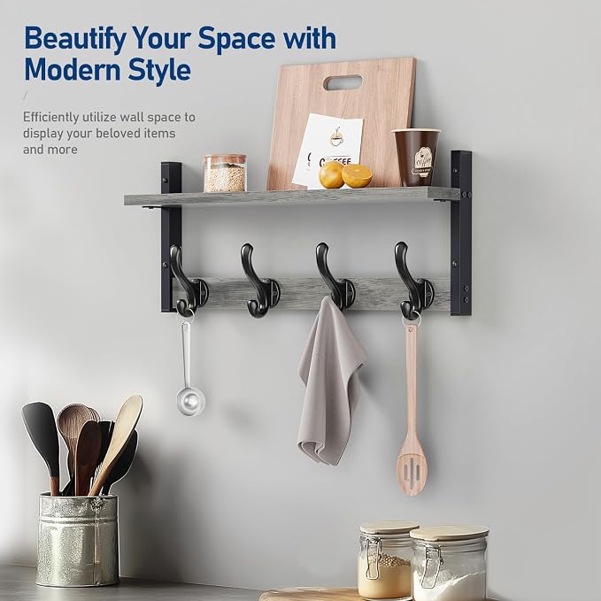 Tatub 20" Rustic Coat Rack Wall Mount - Image 6