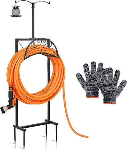 Hose Holder with Double-Ear Hooks and Free Gardening Gloves, Garden Hose Holder by Unknown