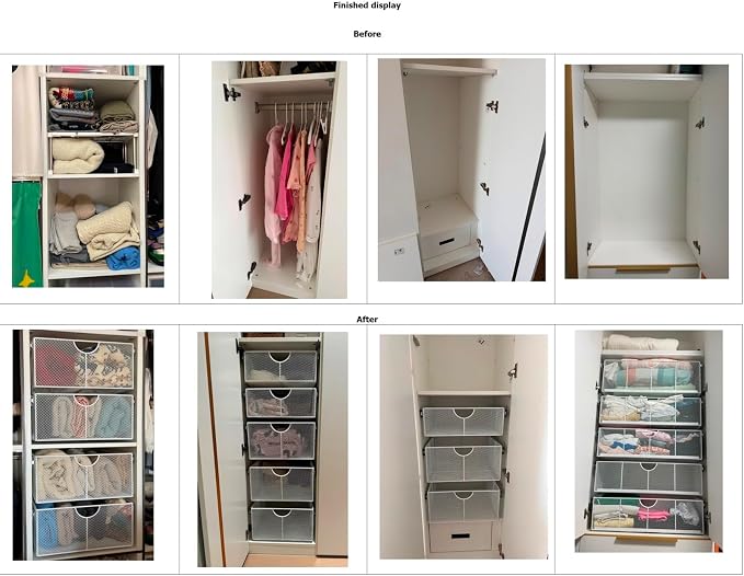 Pull Out Closet Drawer for Clothes | Sliding Wire Basket for Wardrobe Cabinets - Image 8
