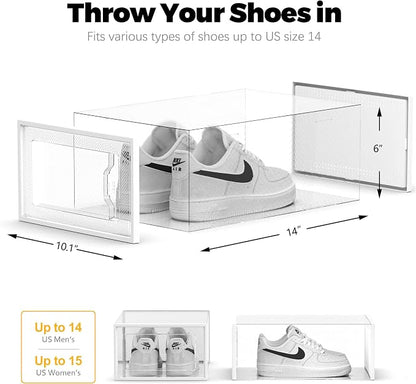 SEE SRPING XX-Large Shoe Storage Box Fit Size 14, Shoe Rack Sneaker Containers - Image 5