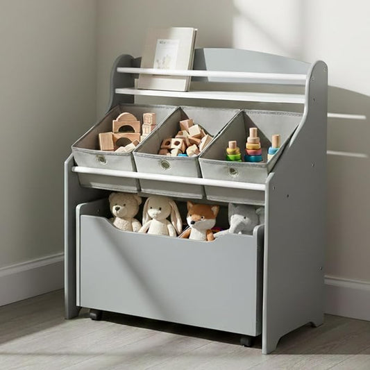 Humble Crew 3-in-1 Kids Bookshelf and Toy Storage Organizer, Bookcase by HumbleCrew