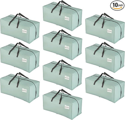 VENO 10 Pack Moving Bags w/Backpack Straps, Heavy Duty, Moving Boxes Alternative by Veno