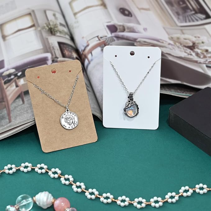 MOOCA Plain Hanging Earring Necklace Cards, Necklace Display, Earring Card - Image 5