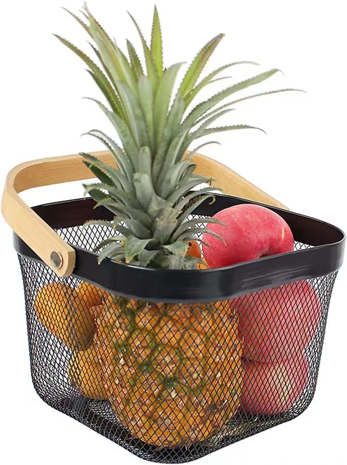 AJIODA Metal Mesh Steel Basket, Storage Organizer Basket Multi-functional - Image 6