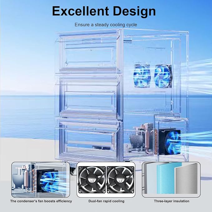 Drawer Refrigerator Outdoor Under Counter Stainless Steel 3 Drawers Beverage - Image 6