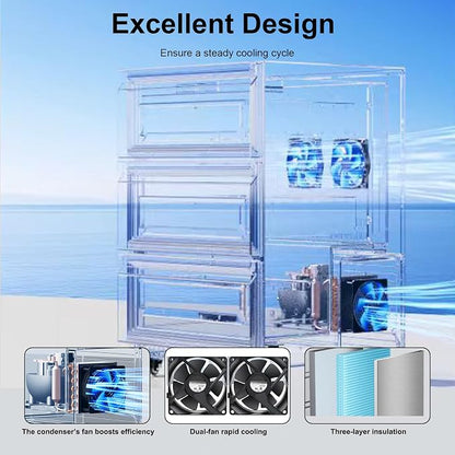 Drawer Refrigerator Outdoor Under Counter Stainless Steel 3 Drawers Beverage - Image 6