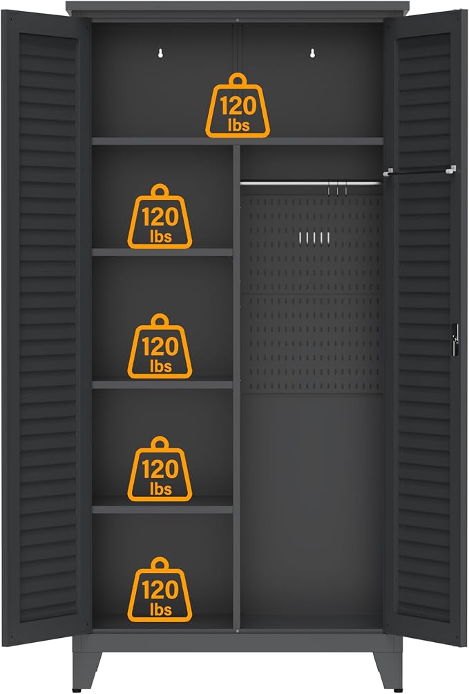 Tall Metal Tool Storage Cabinet - Image 4