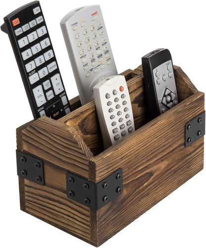 MyGift Wood TV Remote Control Holder, Remote Organizer Storage Caddy - Image 7