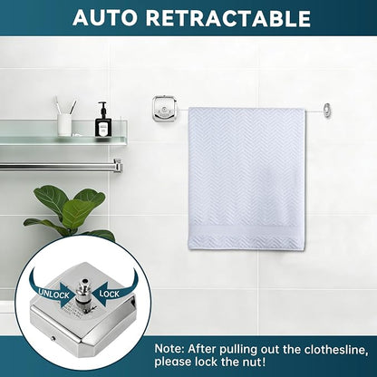304 Stainless Steel Retractable Clothesline - Image 3